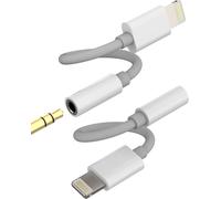 2 Pack Lightning To 3.5mm Jack Adapter For Iphone 14 13 12 11 Pro Max Apple Mfi Certified Aux Audio Headphone Jack For Ipad Headphone Cable Car Jack Plug
