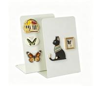 2 Pack Magnet Board, Tableau d'affichage magnétique pour les tables, Tableau d'affichage magnétique métallique, Suport d'affichage magnétique pour les tables à la maison (Blanc, M (Pack of 2))