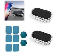 2 Pack Magnetic Phone Holder, High Intensity, No Blocking, Universal Cell Phone Holder For All Phones (Silver)