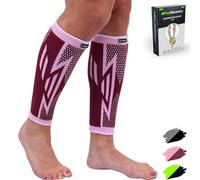 2 Pack Manchons de Compression Homme & Femme - Support de Mollets pour Running, Périostite, Tensions Musculaires et Crampes - Chaussettes Contention pour Jambes - Respirant & Antidérapant