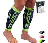 2 Pack Manchons de Compression Homme & Femme - Support de Mollets pour Running, Périostite, Tensions Musculaires et Crampes - Chaussettes Contention pour Jambes - Respirant & Antidérapant