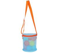 2-Pack Mesh Shell Collecting Bags - Portable Sand Toy Holder Totes | Adjustable Strap & Compact Portability - Features A Comfortable, Fully Adjustable Shoulder Strap Suitable For Both Kids