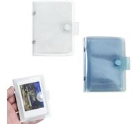 2 Pack Mini Album Photo Holographique, Petit Livre Photo Compatible Avec Instax Mini Style Film Et Polaroid 2X3 Film,Kpop Photocard, Credit Card (36 Poches)[L157]