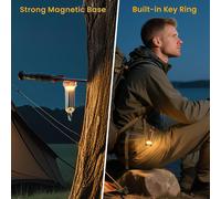 2 Pack Mini Led Flashlight Waterproof Magnetic 250 Lumens Compact Edc Keychain Light For Camping Hiking Outdoor Emergency