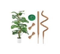 2 Pack Monstera Tuteur 120cm en Coco, Flexible en Mousse avec Accessoires, Fibre de Coco pour Plantes Grimpantes Indoor