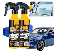2-Pack Nano Hydrophobic Ceramic Coating, 300ml Car Coating Spray Kit, Easy-to-Spray Auto Paint Protection, Includes Microfiber Cloth for Vehicle Shine (2pcs)