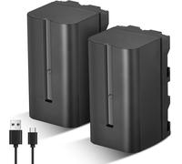 2-Pack Np-F750 Batterie De Rechange Remplacement Battery Pour Sony Np-F970 F960 F950 F770 F750 F570 F550 Compatible Godox Neewer Caméscope/Moniteur/Caméra[GOP6252343]