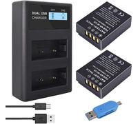 2 Pack NP-W126 1200mAh Batterie de Remplacement et Chargeur LCD Compatible avec Fujifilm X100F,X100V,X-A1/A2/A3/A5/A7/A10,X-E2/E2S,X-H1X-Pro2/Pro3,X-T1/T2/T3/T10