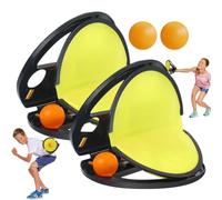 2 Pack Paddle Pocket Toss And Catch Game, Sticky Throw & Catch Ball