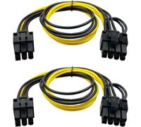 2 Pack PCIe 8 Pin Power Cable,PCIe Express (PCIE),Graphics and Video Card,20cm