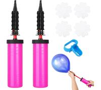 2 Pack Pompe À Ballons,Gonfleur Ballon Anniversaire,Pompe À Ballons Manuelle,Pompe Ballon Anniversaire,Pompe Ballons Pour Les Anniversaires,Les Mariages Et Les Fêtes