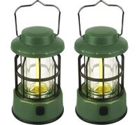 2 Pack Portable Led Camping Light-Dimmable Retro Camping Light & 3 Lighting Modes Ipx4 Waterproof Camping Lantern For Fishing,Adventure,Hiking,Emergencies