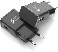 2 Pack Pr Rapide Chargeur Usb Samsung Galaxy S10 S9 S8 A15 A14 A13 A71 A51 A50 A34 A30 A20 A06 A05 Ep-Ta200 Original Adaptive Fast Charging Adaptateur Bloc Secteur Mural (No Cable)[X3296]