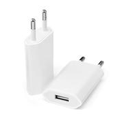 (2 Pack) Prise USB, Embout Chargeur US B. Secteur 5V 1A, Adaptateur Secteur Compatible avec iPhone, IPad, IPod, Android, Xiaomi, Samsung, Huawei, LG,tablettes, Prise électrique Murale