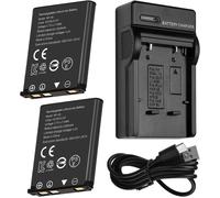 2 Pack Replacement Battery 2500mAh NP-45+ Charger Compatible with SteelSeries Arctis Pro Wireless Siberia 800 Siberia 840 Wireless Headphones