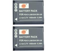 2-Pack Replacement Battery for Pentax D-LI88 Optio H90 P70 P80 W90 WS80 TOSHIBA PX1686 PX1686E-1BRS SANYO Xacti DMX-CG10 DMX-CG100 DMX-CG11 DMX-CG110 DMX-CG11D DMX-CG11D DMX-CG11D 1G DMX-CGC.