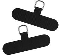 2 Pack Replacement Cell Phone Patch Gold D Clasp Multi-Function Tablets Compatible With Most Smartphones (Black)
