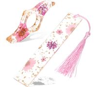 2 Pack Resin Flower Bookmark Clear Bookmark Personalized Pressed Flowers Bookmark Bookmark With Tassel Cute Accessory For Reading Lovers Student
