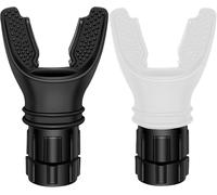 2 Pack Respiratory Trainer,Sports Pulmonary Trainer ¿ Lung Training Device With Adjustable Resistance (Black+White)