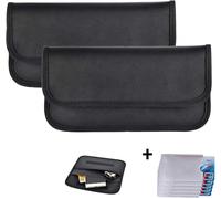 2 Pack Rfid Signal Blocking Bags5x Rfid Credit Card SleevesFaraday Bag For Fob Car Key Blocking Pocket,Rfid Signal Protection Pouch-(Black)