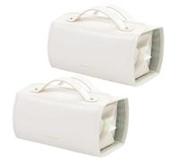 2 Pack Roll Up Makeup Bags | Travel Toiletry Bag for Women | 4 in1 Detachable PVC Multi Compartment Zipper Pouches | Large Capacity Folding Cosmetic Bag | Leather Waterproof Hanging Travel Organizer