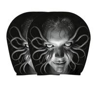 2 Pack Scary Car Headrest Sleeves, Stretch Universal Horror Printed