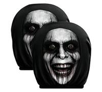 2 Pack Scary Car Headrest Sleeves, Stretch Universal Horror Printed