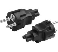 2 Pack Schuko Male to C5 Adapter 90 Degree 2 Pin CEE 7/7 Male to IEC320 C5 Female Adapter,Suitable for C5(I) Cable Devices