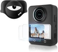 2 Pack Screen Protector and Lens Cover for OSMO 360 Accessories LCD Tempered Glass Screen Protector Silicone Lens Protector Compatible with Lens