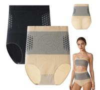 2 Pack Short Sculptant Femme 4 en 1 Gainant Sport, Body Sculptant Taille Haute sans Couture, Gainant Ventre Plat Fesses Culottes, Slip Modelant Doux, Push up Shapper pour Femme Grandes Tailles