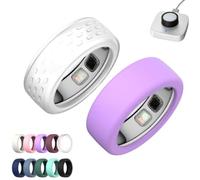 2 Pack Silicone Case for Oura Ring 5,Silicone Anti-Scratch Elastic Ring Finger Case,Smart Ring Protectors for Daily Workout Gym