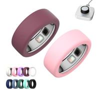 2 Pack Silicone Case for Oura Ring 5,Silicone Anti-Scratch Elastic Ring Finger Case,Smart Ring Protectors for Daily Workout Gym