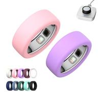2 Pack Silicone Case for Oura Ring 5,Silicone Anti-Scratch Elastic Ring Finger Case,Smart Ring Protectors for Daily Workout Gym