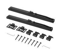 2-Pack Sliding Barn Door Soft Close Mechanism - Flat Track Damper Kit | Concealed Double Spring Dampers, Supports 88-132 Lbs Doors, Drill-Free Flat Track Installation, Quiet & Gentle Slow-Closing,