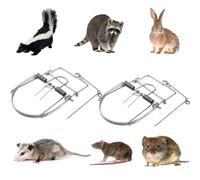 2 Pack Small Animal Mouse Trap,Spring Trapt Rodent Cage,Suit for Rat,Reusable