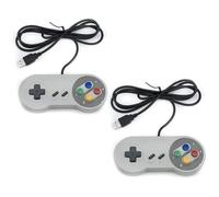 2 Pack Snes-NES Imitation Controller USB - Manette de Jeu rétro Classique Compatible avec PC de Jeu Ordinateur Ordinateur P[J15]