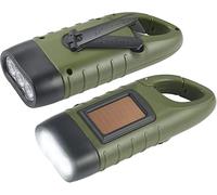 2 Pack Solar Led Flashlights,Crank Flashlights Emergency Flashlight Rechargeable Solar Powered Led Flashlight For Outdoor Hiking Gift Emergency Equipment (Army Green)