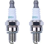 2 Pack Spark Plugs CMR6H Replacement Spark Plugs Suitable for Chain Lawnmower Engines