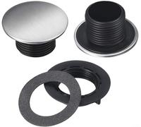 2-Pack Stainless Steel Sink Hole Cover 36mm Leak-Proof | Leak- pour proof design, keeps floor dry, stainless steel build, 36mm diameter, fits standard sinks