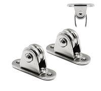 2 Pack Steel Fixed Pulley Block U Type Fixed Pulley Block Ball Bearing For Sliding Gate Wire Rope Crane Physical Load 176 Lbs