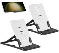 2 Pack Support T¿¿l¿¿phone Portable Multi Angles R¿¿glable pour iPhone 16 Pro Max 15Plus, Portable Support Smartphone Table pour Xiaomi 14T Ultra 12 Lite Redmi Note 13 Pro, Support T¿¿l¿¿phone Bureau