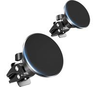 2 Pack Support Telephone Voiture Magnetique, Rotation à 360° -pour Voiture, Aimant Telephone Voiture, Support Téléphone Voiture Magnétique Compatible avec Mag-Safe et i-Phone 17, 16, 15, 14, 13, 12