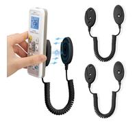 2-Pack Supports Magnétiques pour Télécommandes avec Cordons à Ressort - Fixation Murale Adhésive, Anti-Perte, Ressort Extensible pour Une Sécurité Optimal (Noir 43 Pouces, Paquet de 2)