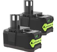 2-Pack SWAREY 18V 6000mAh Lithium Ion Battery Spareies Tool Batteries Batteries pour Ryobi One+ Plus RB18L50 P108 P102 P103 P104 P105 P106 P107 P109 BPL-1815 BPL-1820G BPL-18151 BPL-1820