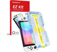2 Pack Tempered Glass Screen Protector for Nintendo Switch OLED 7 Inch 2021,Auto Alignment Kit,9H Hardness,HD Ultimate,Ultra Resistant,Bubble Free