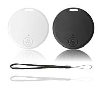 2 Pack Traceur GPS Bluetooth 5.2, Airtag GPS Localisateur Intelligent pour Clés, Sacs, Portefeuilles, Valises, Animaux, Moto, Localisateur de Clé Compatible Android & iOS, Portée 15m, Alarme Sonore
