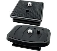 2 Pack Tripod Quick Release Plate 41mm 43mm Black Camera Mount Adapter Compatible with Ambico Sunpak Kalimar Zomei Tripod Mount