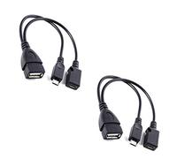[2 Pack] TV xStream USB Port Adapter, Micro OTG Cable and Power - Compatible with Streaming Sticks, Media Devices, Rii and Logitech Keyboards, and Nintendo Switch, Snes, NES Classic
