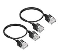 2 Pack Ultra Slim RJ45 Cat6A Ethernet Cable 2M Pack of 2 Slim UTP Cat6 Network LAN Cable High Speed 10Gbps 550MHz Cat 6 Patch Cable for Router, Modem, Xbox, Laptop (2 Pieces)