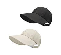 2 Pack UPF Sun Protection Baseball Hat for Men and Women Lightweight Wide Brim Outdoor Hats Quick-Drying Waterproof Wide Brim Outdoor Sports Hat (C)